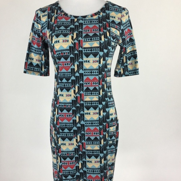 LuLaRoe Women's Julia Dress Aztec Size S - Picture 1 of 7